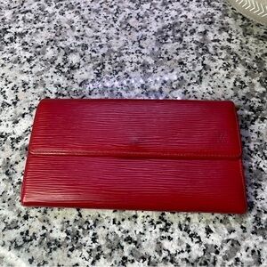 Louis Vuitton | CA0996 Red Epi Sarah Wallet Gorgeous!